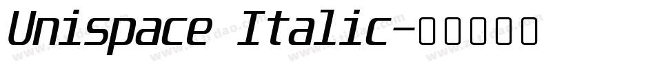 Unispace Italic字体转换